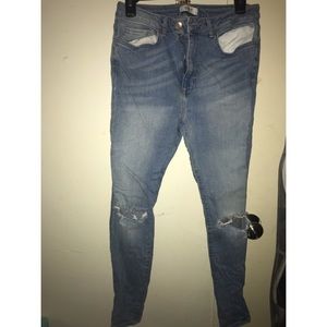 Forever 21 Cotton Light Blue Jeans